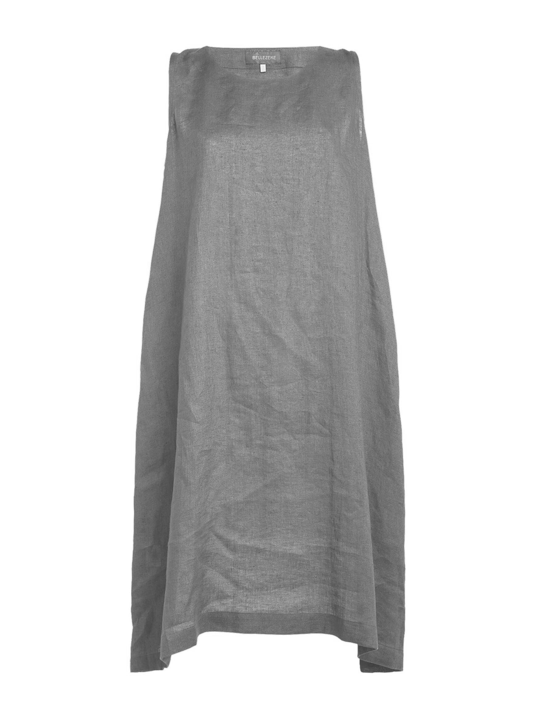Cotton Linen Thin Sleeveless Midi Dress