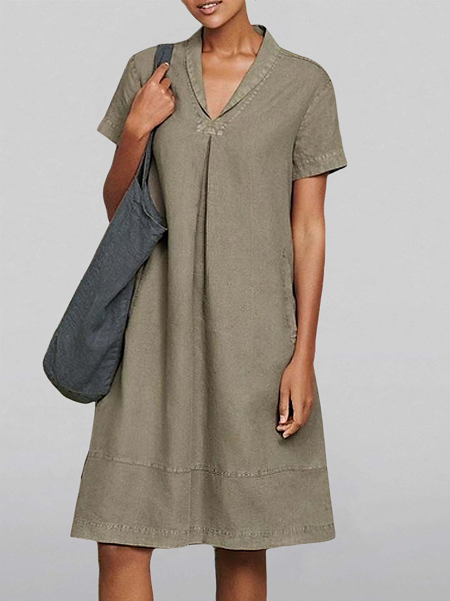 Women's Shift Short Sleeves Solid Color Dresses