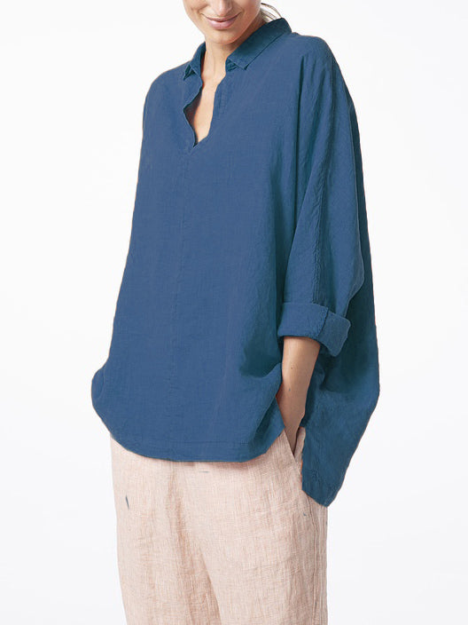 Cotton And Linen Loose Loose Shirt